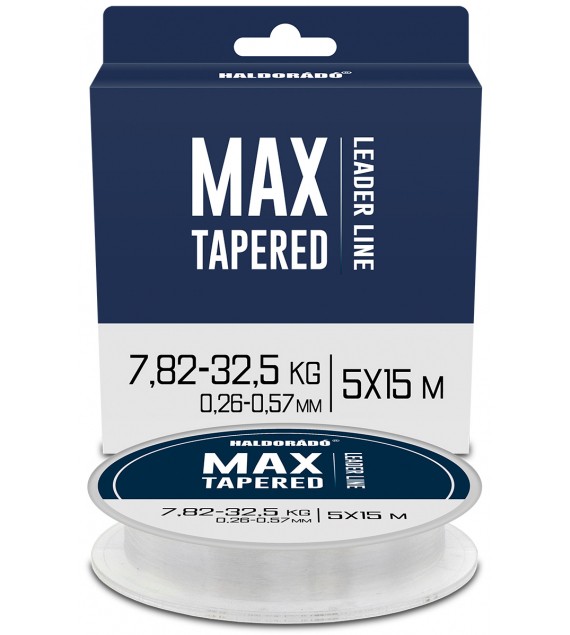 Haldorádó MAX TAPERED Leader 5x15 m - 0,26-0,57 mm dobóelőke