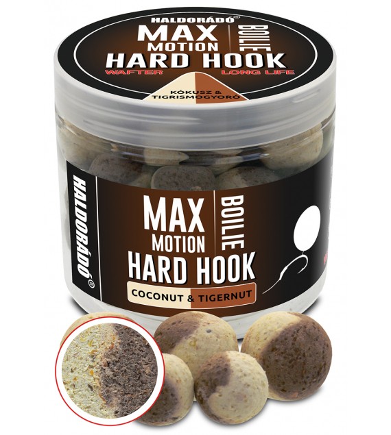 Haldorádó MAX MOTION Boilie Hard Hook Wafter 16, 20 mm - Kókusz & Tigrismogyoró