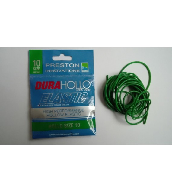 PRESTON DURA HOLLO ELASTIC - SIZE 10 - GREEN (ZÖLD 1,8mm)