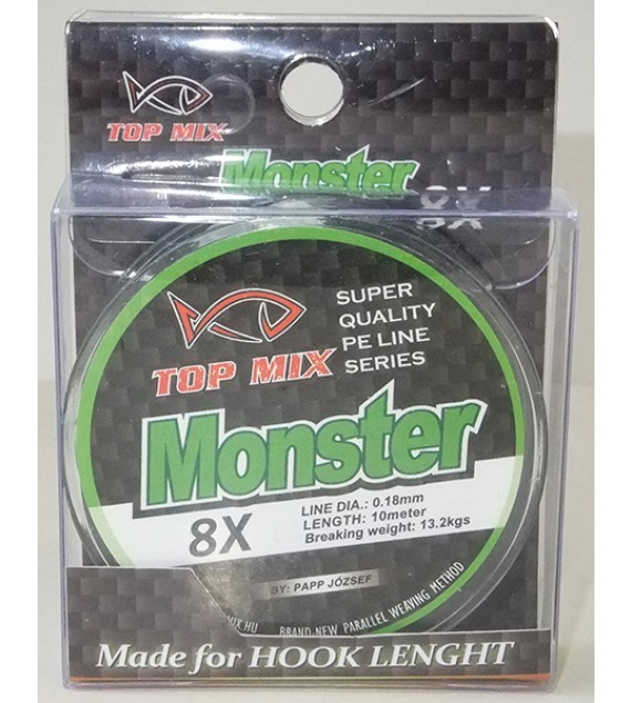TOP MIX X8 Monster előke zsinór 0,18mm