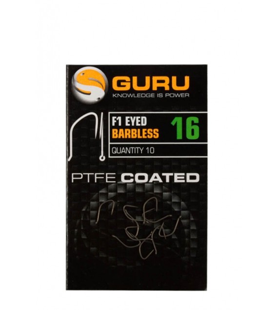 GURU F1 Eyed Hook Size 14 (Barbless/Eyed)