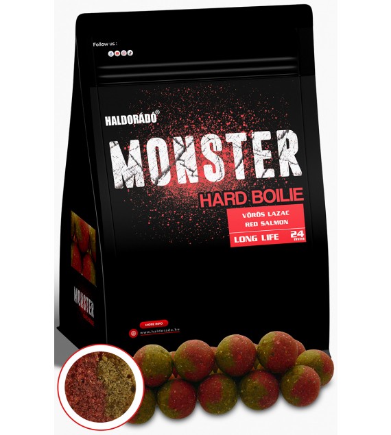 Haldorádó MONSTER Hard Boilie 24+ - Vörös Lazac