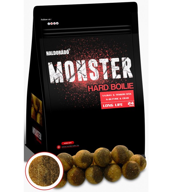 Haldorádó MONSTER Hard Boilie 24+ - Vajsav & Tengeri rák