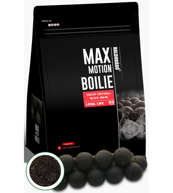 Haldorádó MAX MOTION Boilie Long Life 24 mm - Fekete Tintahal
