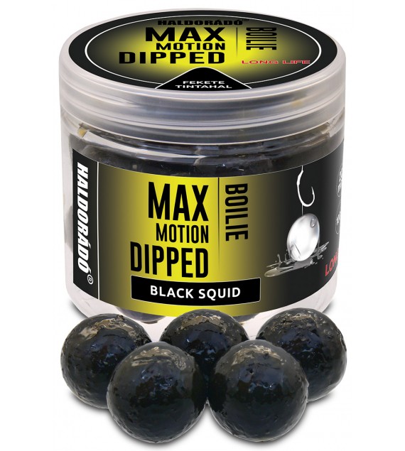 Haldorádó MAX MOTION Boilie Dipped 20 mm - Fekete Tintahal