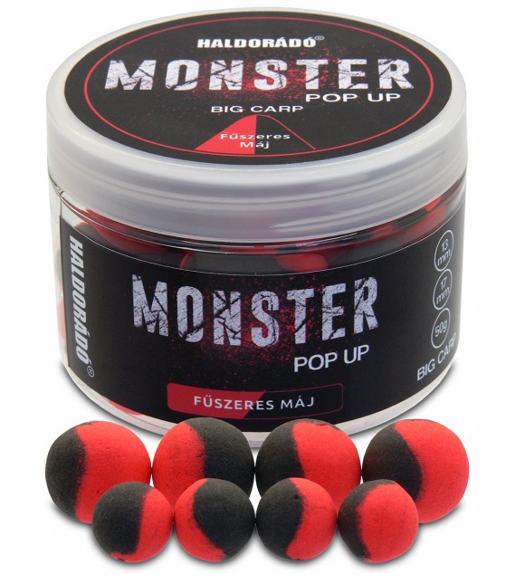 Haldorádó MONSTER Pop Up Big Carp 13, 17 mm  - Fűszeres Máj