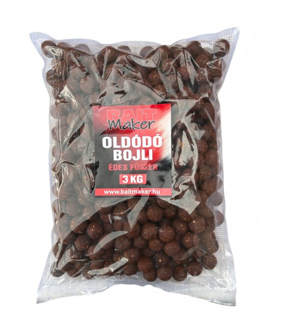 BAIT MAKER Oldódó bojli 24 mm Édes Fűszer 3 kg