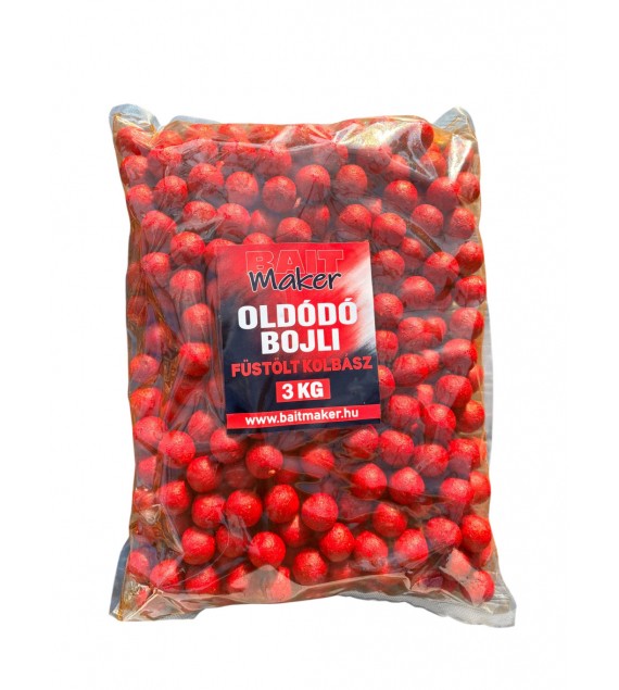 BAIT MAKER Oldódó bojli 24 mm Füstölt Kolbász 3 kg