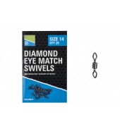 PRESTON DIAMOND EYE MATCH SWIVELS - SIZE 14