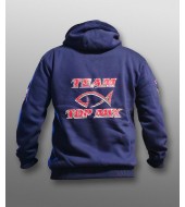 Team Top Mix kék kapucnis pulóver - XS