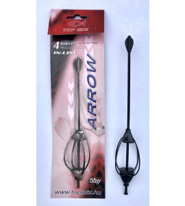 TOP MIX Négybordás arrow method feeder kosár, 55 gr