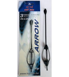 TOP MIX Hárombordás arrow method feeder kosár, 45g