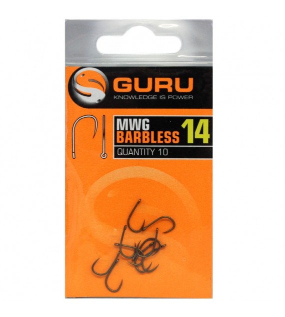 GURU MWG Hook size 14 (Barbless/Eyed)