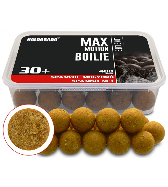 Haldorádó MAX MOTION Boilie Long Life 30+ mm - Spanyol Mogyoró