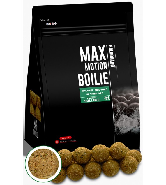 Haldorádó MAX MOTION Boilie Premium Soluble 24 mm - Spanyol Mogyoró