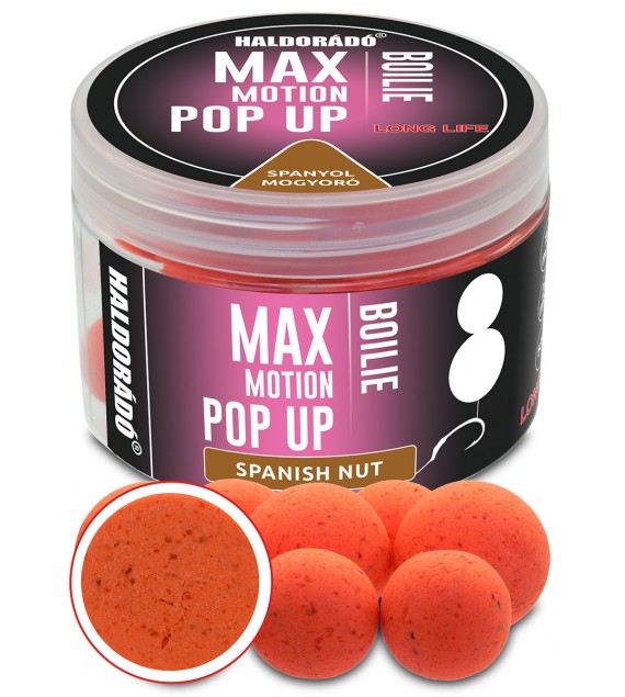 HALDORÁDÓ MAX MOTION Boilie Pop Up 16, 20 mm - Spanyol Mogyoró