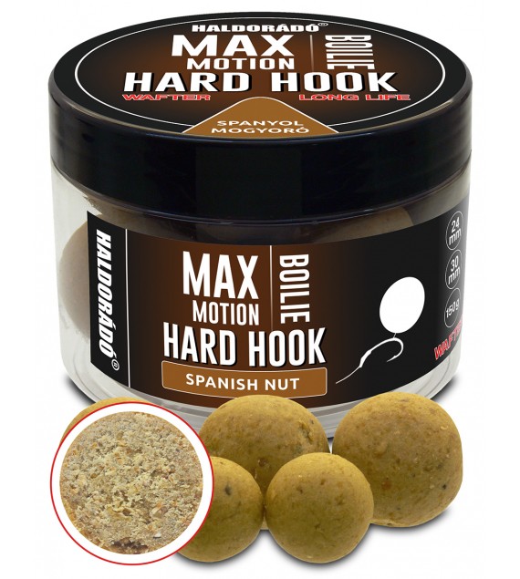 Haldorádó MAX MOTION Boilie Hard Hook Wafter 24, 30 mm - Spanyol Mogyoró