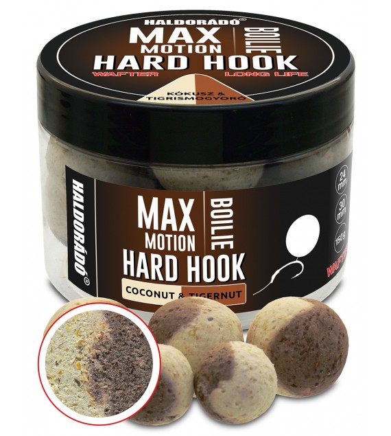 Haldorádó MAX MOTION Boilie Hard Hook Wafter 24, 30 mm - Kókusz & Tigrismogyoró