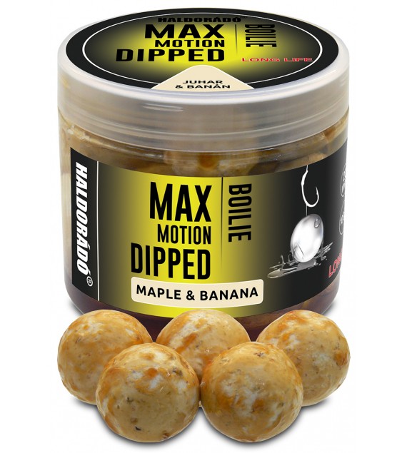Haldorádó MAX MOTION Boilie Dipped 20 mm - Juhar & Banán
