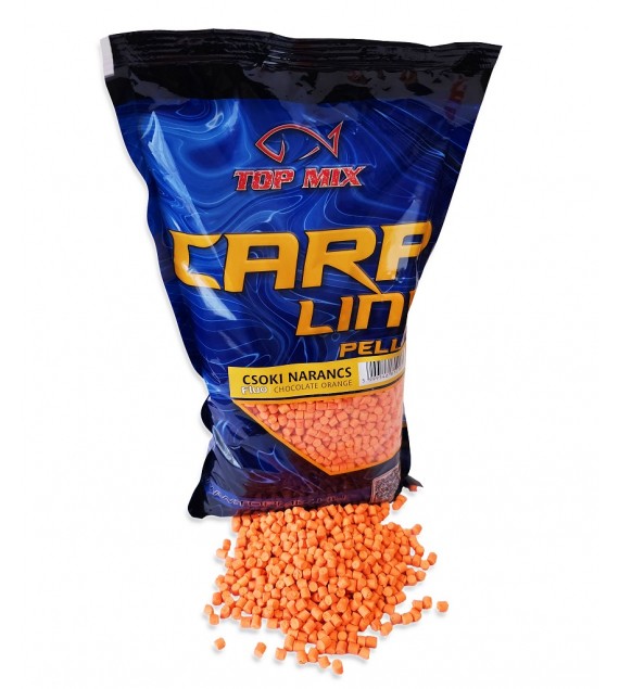 TOP MIX Carp Line Fluoro etető pellet, Csoki-Narancs