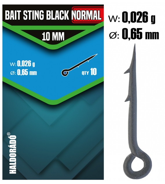 Haldorádó Bait Sting Black Fekete csalitüske NORMAL 10 mm