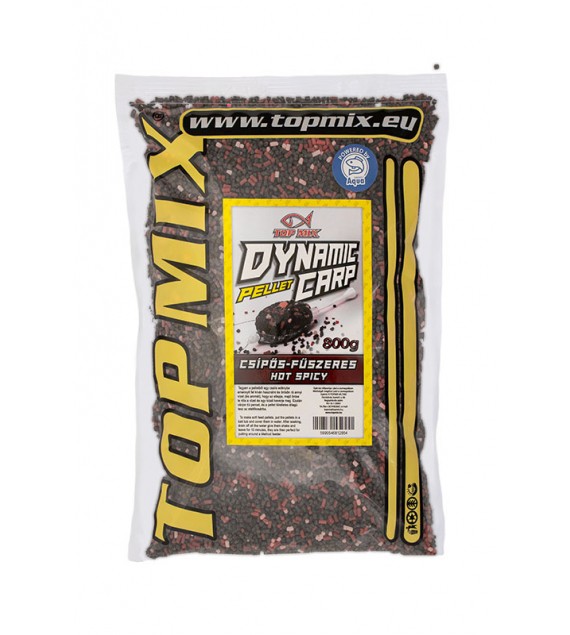 TOP MIX Dynamic Carp etető pellet,  Csípős fűszeres