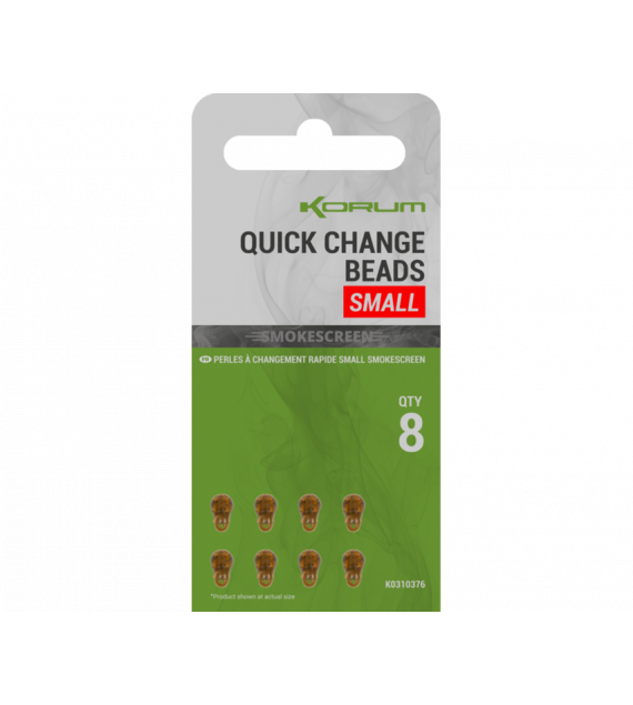 Korum Quick Change Beads Smokescreen gyorskapocs - SMALL
