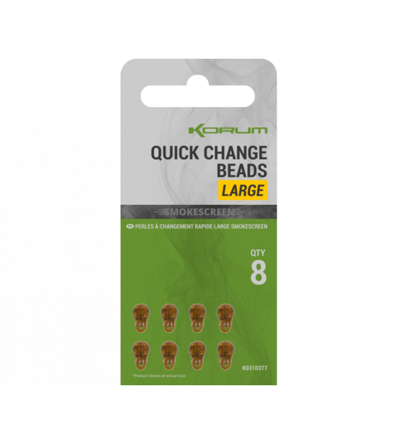 Korum Quick Change Beads Smokescreen gyorskapocs - LARGE