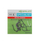 Korum XPERT SPECIALIST MICRO BARBED HOOKS - SIZE 14 