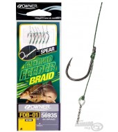 OWNER FDB-01 METHOD FEEDER előkötött fonott, bayonet tüskével – 8/0,15 mm