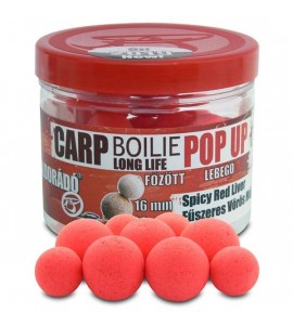 Haldorádó Carp Boilie Long Life Pop Up 16, 20 mm - Fűszeres Vörös Máj 