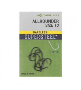 ALL ROUNDER HOOK SIZE 10 BARBLESS