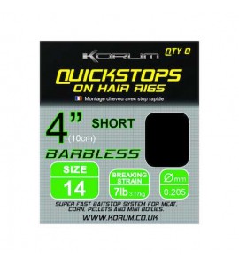 BARBLESS HAIR RIGS WITH QUICKSTOPS 10 cm - SIZE 16