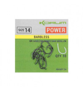 Korum XPERT POWER BARBLESS HOOKS - SIZE 6 