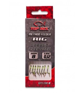 TOP MIX Method Feeder Rig - 8 (előkötött horog csalitüskével)