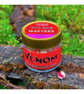 Feedermánia Venom PVA Bag Wafters - Strawberry Ice Cream 8mm