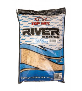 TOP MIX River Fish etetőanyag - Halas pelletekkel
