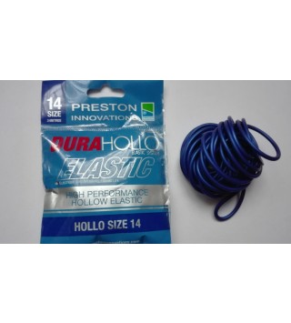 PRESTON Dura Hollo Elastic rakós gumi - Size 14 - Pearl Blue (gyöngykék 2,4mm)
