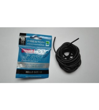 PRESTON Dura Hollo Elastic rakós gumi - Size 18 - Black (fekete 2,8mm)