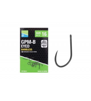 PRESTON GPM-B Eyed Hooks füles horog - 16