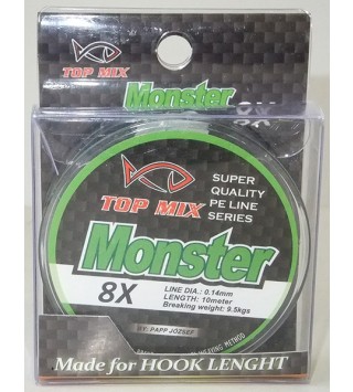TOP MIX X8 Monster fonott előke zsinór 0,14mm