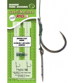 Haldorádó SpéciMethod Rig9 Braid 10 mm / 10 barbless előkötött horog