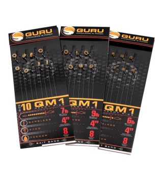 GURU QM1 14 Bait Bands 10cm (0.17mm) előkötött horog