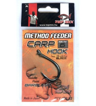 TOP MIX Method Feeder Carp Hook horog Barbless #8