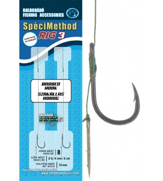 Haldorádó SpéciMethod Rig3 Braid 10 mm / 8 barbed előkötött horog