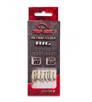 TOP MIX Method Feeder Rig - 10 (előkötött horog csalitüskével)