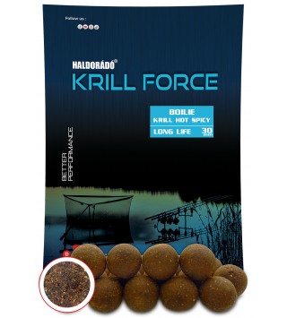 Haldorádó KRILL FORCE Boilie Long Life 30 mm - Krill Hot Spicy