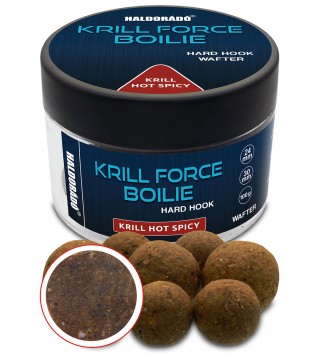 Haldorádó KRILL FORCE Boilie Hard Hook Wafter 24, 30 mm - Krill Hot Spicy