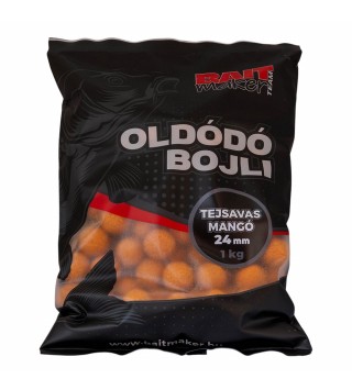BAIT MAKER Oldódó bojli 24 mm Tejsavas Mangó 1 kg 